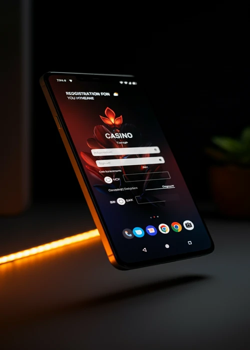 Close-up of the prominent 'Register' button on the Ladbrook Casino website, inviting new players to start their sign-up process.